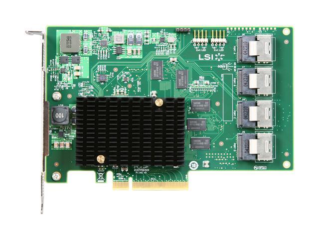 LSI LSI00244 PCI-Express 2.0 x8 SATA / SAS 9201-16i Host Bus Adapter
