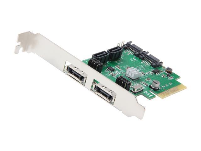 SYBA SD-PEX40054 PCI-Express 2.0 x2 SATA III (6.0Gb/s) HyperDuo 4-port RAID Controller Card