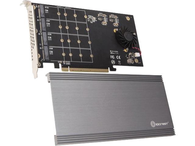 SYBA SI-PEX40161 PCI-Express 3.0 x16 PCI-Express Quad M.2 PCIe 3.0 x4 PCIe x16 Expansion Card Intel VROC and AMD Ryzen Threadripper NVMe Raid