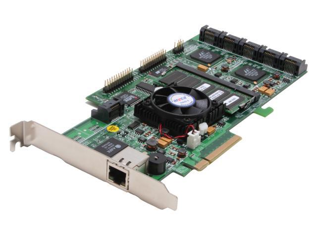 Areca ARC-1230 PCI-Express x8 SATA II Controller Card RAID level 0, 1 (10), 3, 5, 6 (if RAID 6 engine supported) and JBOD
