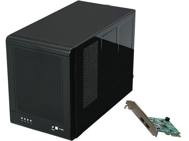 Rosewill RSV-S4-6G - 4-Bay 3.5” Hot-Swap Spanning & JBOD Enclosure - RAID 0 / 1 / 10 / 5 / 5 + Spare - Controller Card Bundle - Up to 6 Gbps Transfer Rate