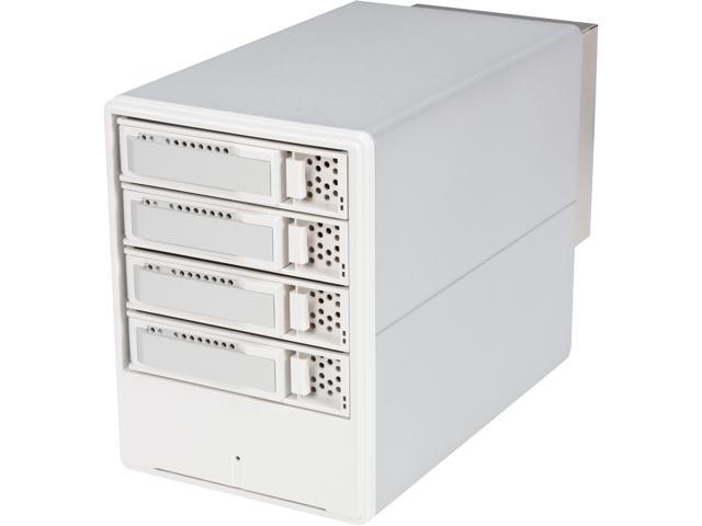 areca ARC-5026 RAID 0/1/10(1E)/3/5/6, Single Disk or JBOD 4 3.5" Drive Bays 2 x Thunderbolt / 1 x USB 3.0 4-Bay to Thunderbolt & USB 3.0 Protable RAID Unit w/LCD, 250Watt PSU