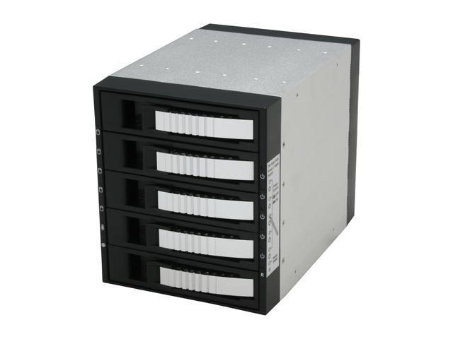 iStarUSA BPU-350SATA-SILVER 3x5.25" to 5x3.5" SAS/SATA 6.0 Gb/s Hot-Swap Cage - OEM