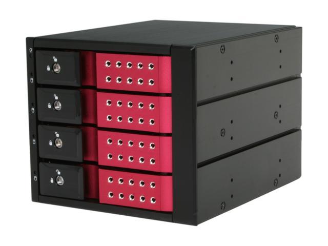 iStarUSA BPN-DE340SS-RED 3 x 5.25" to 4 x 3.5" SAS/SATA Trayless Hot-Swap Cage - OEM