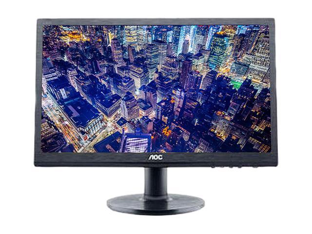 AOC e2260Swda 21.5" LED LCD Monitor - 16:9 - 5ms - Adjustable Display Angle - 1920 x 1080 - 16.7 Million Colors - 250 Nit - 20,000,000:1 - Full HD - Speakers - DVI - VGA - Black - ENERGY STAR, EPEAT G
