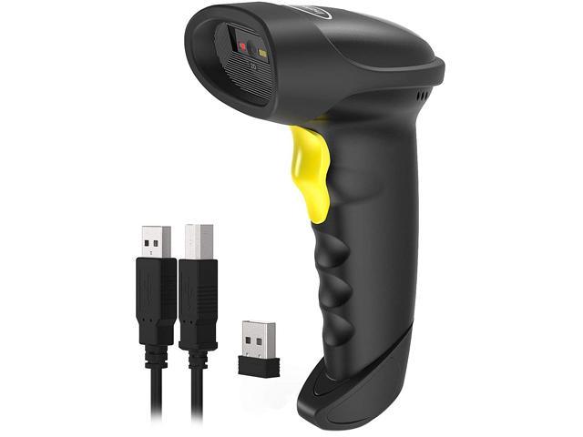 Mobile Moveable Optical Laser Portable 2.4GHz Cordless Handheld Bar Code Reader with USB Receiver Short Range TaoTronics Wireless Barcode Scanner Anti-Interference Kit 32-Bit Decoder