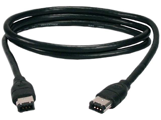 QVS 25ft IEEE1394 FireWire/i.Link 6Pin to 6Pin Black Cable