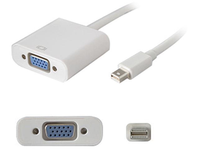 AddOn MDISPLAYPORT2VGAW AddOn 20.00cm (8.00in) Mini-DisplayPort Male to VGA Female White Adapter Cable - 100% compatible with select devices.