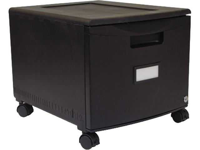 Storex Single-Drawer Mobile Filing Cabinet 14-3/4w x 18-1/4d x 12-3/4h Black