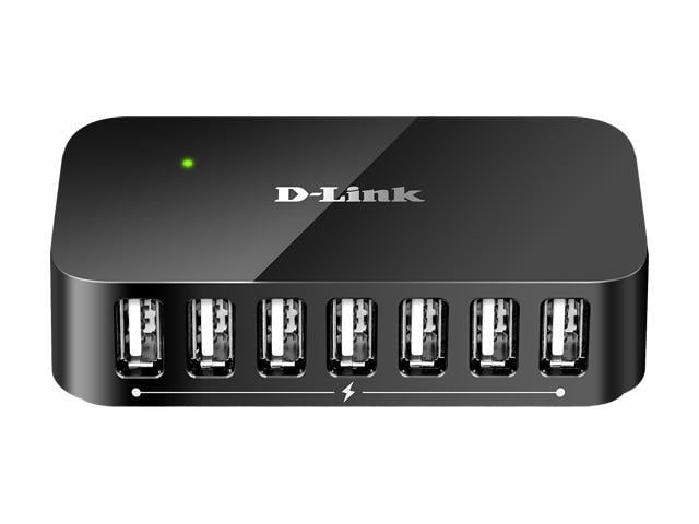 D-Link DUB-H7 /B/C1A 7-Ports USB 2.0 External Hub/Splitter Powered PS PC/MAC NEW 