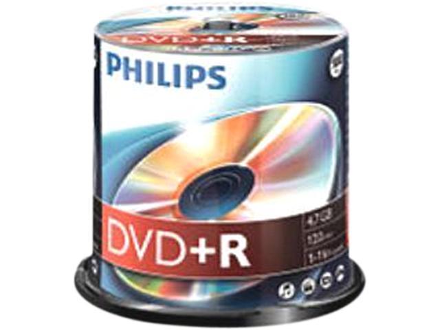 PHILIPS 4.7GB 16X DVD+R Logo 100 Packs Spindle Disc Model DR4S6B00F/17