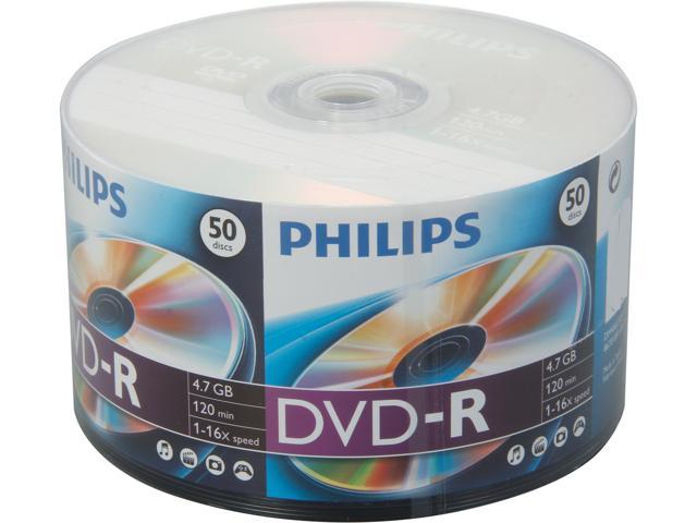 PHILIPS 4.7GB 16X DVD-R 50 Packs Disc Model DM4S6U50F/17
