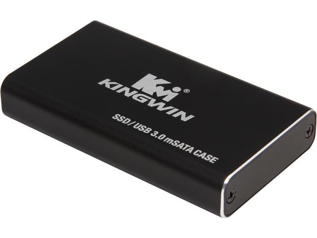 KINGWIN KM-U3MSATA Aluminum Black mSATA USB 3.0 SSD Enclosure Adapter