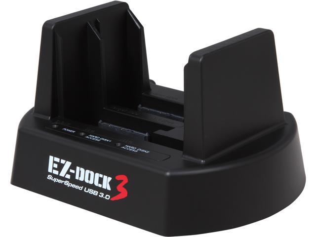 KINGWIN EZD-2537U3 Plastic 2.5" & 3.5" Black SATA I/II/III USB 3.0 SuperSpeed USB 3.0 Dual-Bay SATA Drive Docking Station