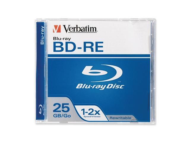 Verbatim 25GB 2X BD-RE Single Jewel Case Branded Disc Model 95358 - OEM