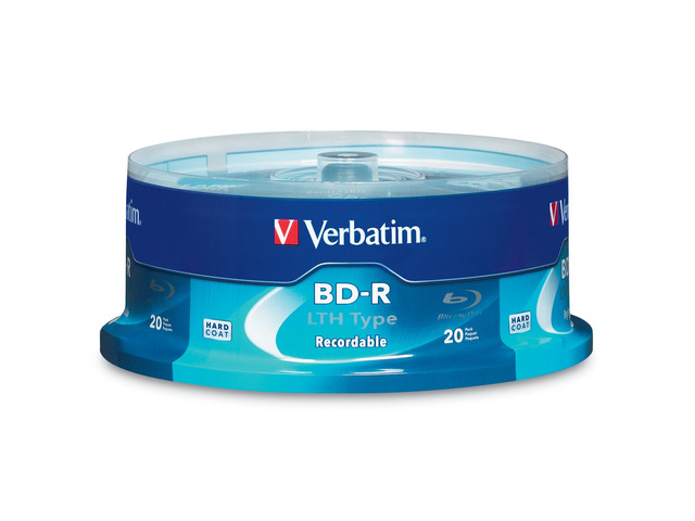 Verbatim 25GB 2X BD-R LTH 20 Packs Spindle Disc (use w/LTH Compat Drive ...