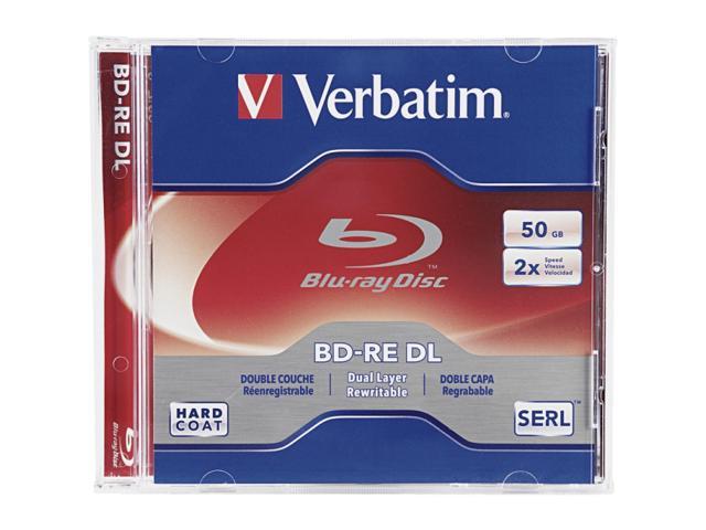 Verbatim 50GB 2X BD-RE DL Single Jewel Case Disc Model 97536