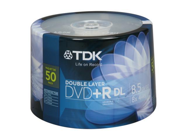 TDK 8.5GB 8X DVD+R DL 50 Packs Spindle Disc Model 61611