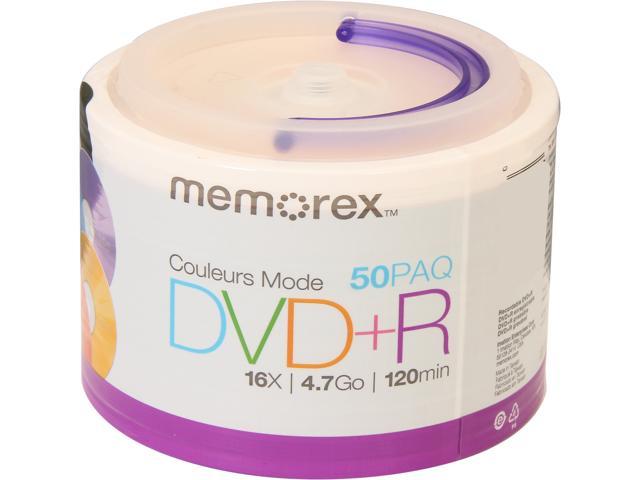memorex 4.7GB 16X DVD+R 50 Packs Disc Model 98492MR002ZP