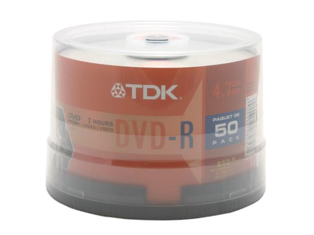 TDK 4.7GB 8X DVD-R 50 Packs Spindle Disc Model DVD-R47DCB50