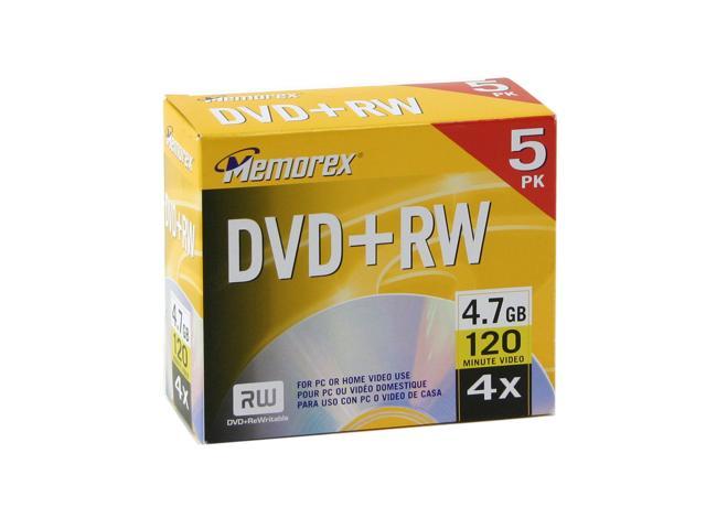 memorex 4.7GB 4X DVD+RW 5 Packs Disc Model 32025547 - Newegg.com