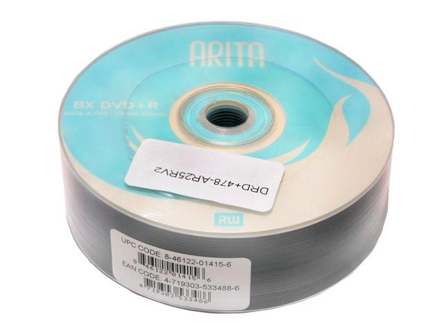RiDATA ARITA 4.7GB 8X DVD+R 25 Packs Spindle Disc Model DRD+478-AR25RV2