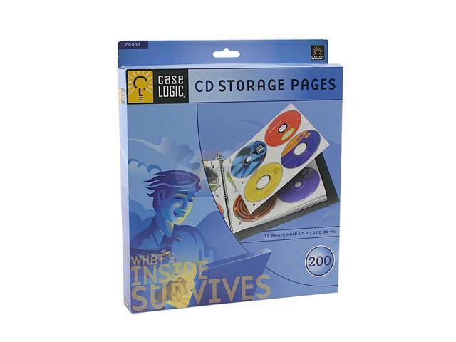 Case Logic CDP-25 CD STORAGE PAGES 200 CAP/25 PG 3-RING STORAGE PAGES
