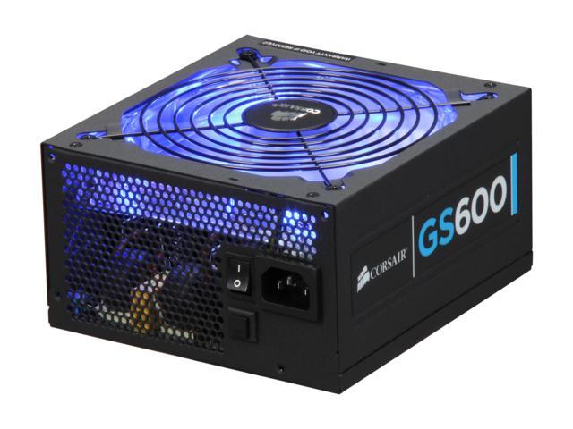 CORSAIR Gaming Series GS600 600 W ATX12V v2.3 80 PLUS Certified Active PFC High Performance Power Supply