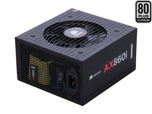 CORSAIR AXi Series AX860i Digital 860W 80 PLUS PLATINUM Haswell Ready Full Modular ATX12V & EPS12V SLI and Crossfire Ready Power Supply with C-Link Monitoring and Control