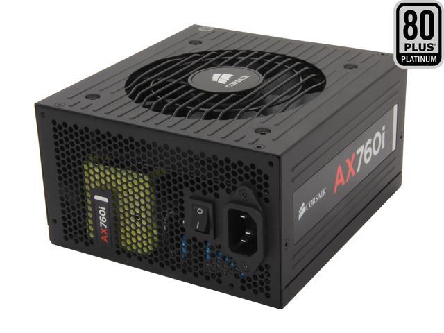 CORSAIR AXi series AX760i W Digital ATX12V / SLI Ready CrossFire Ready 80 PLUS PLATINUM Certified Full Active PFC Power Supply 4th Gen CPU Certified Haswell Ready Power