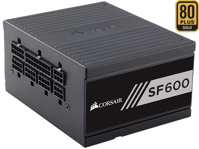 CORSAIR SF Series SF600 600W 80 PLUS GOLD Active PFC Haswell Ready SFX SFX12V Micro ATX Full Modular Power Supply CP-9020105-NA