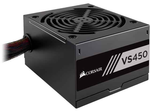 Блок питания corsair vs450 с активным pfc стандартом 80 plus защитой от перегрузки и замыкания