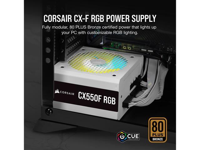 CORSAIR CX-F RGB Series CX550F RGB 550W Power Supply - Newegg.com