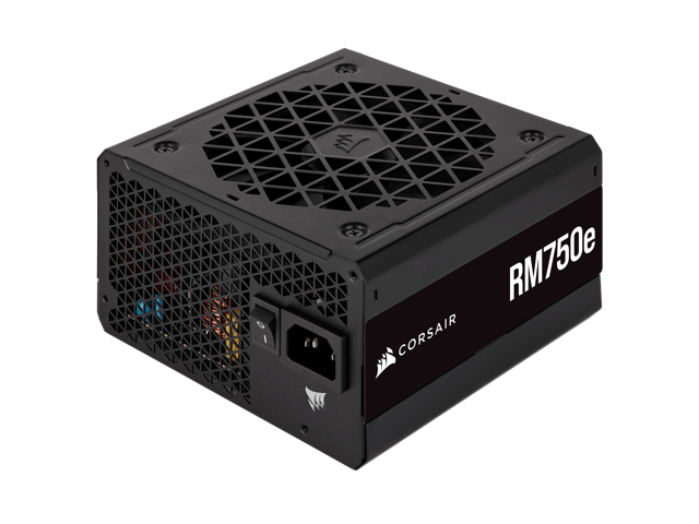 CORSAIR RM750e Fully Modular Low-Noise ATX Power Supply - Dual EPS12V Connectors - 105°C-Rated Capacitors - 80 PLUS Gold Efficiency - Modern Standby Support