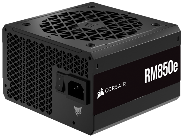 CORSAIR RM850e Fully Modular Low-Noise ATX Power Supply - Dual EPS12V Connectors - 105°C-Rated Capacitors - 80 PLUS Gold Efficiency - Modern Standby Support