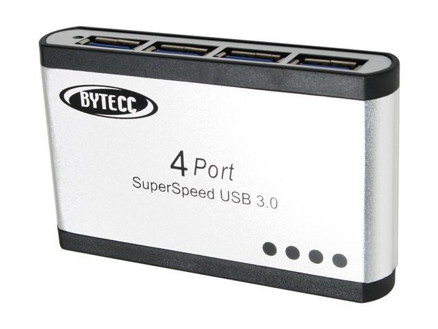 BYTECC BT-UH340 Super-speed USB 3.0 4-Ports Aluminum HUB - Newegg.com