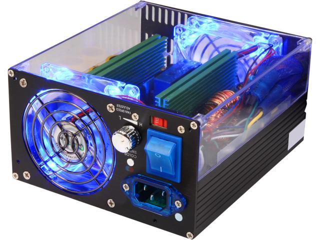 APEVIA ICEBERG ATX-IB680W-BL 680 W ATX12V / EPS12V SLI Ready Power Supply With 3-Color LED Lights