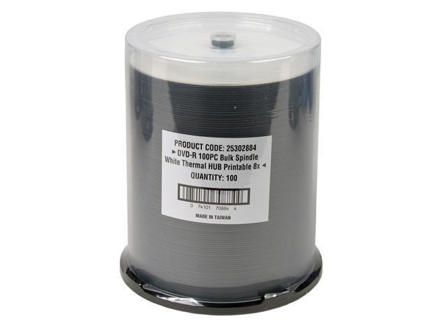 FUJIFILM White Thermal Printable 4.7GB 8X DVD-R Printable 100 Packs Spindle Disc Model 25302884