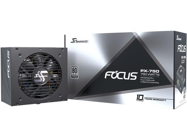 Seasonic FOCUS PX-750, 750W 80+ Platinum Full-Modular, Fan Control in  Fanless, Silent, and Cooling Mode, 10 Year Warranty, Perfect Power Supply  for 