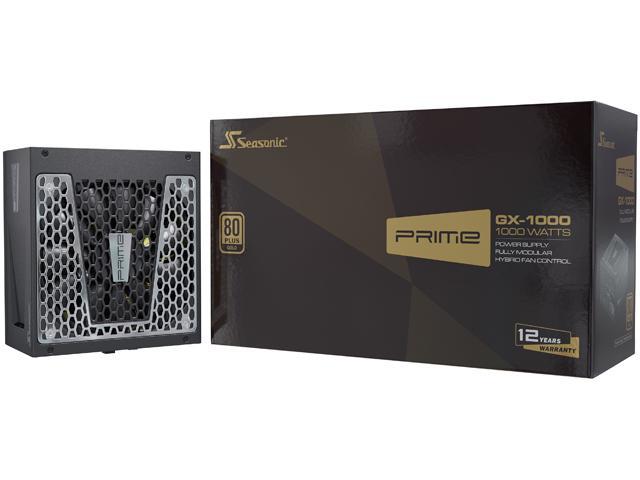 Seasonic PRIME GX-1000, 1000W 80+ Gold, Full Modular, Fan Control in Fanless, Silent, and Cooling Mode, 12 Year Warranty, Perfect Power Supply for Gaming and High-Performance Systems, SSR-1000GD.