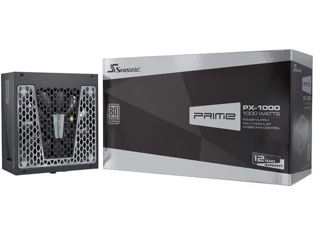 Seasonic PRIME PX-1000, 1000W 80+ Platinum, Full Modular, Fan Control in Fanless, Silent, and Cooling Mode, 12 Year Warranty, Perfect Power Supply for Gaming and High-Performance Systems, SSR-1000PD.