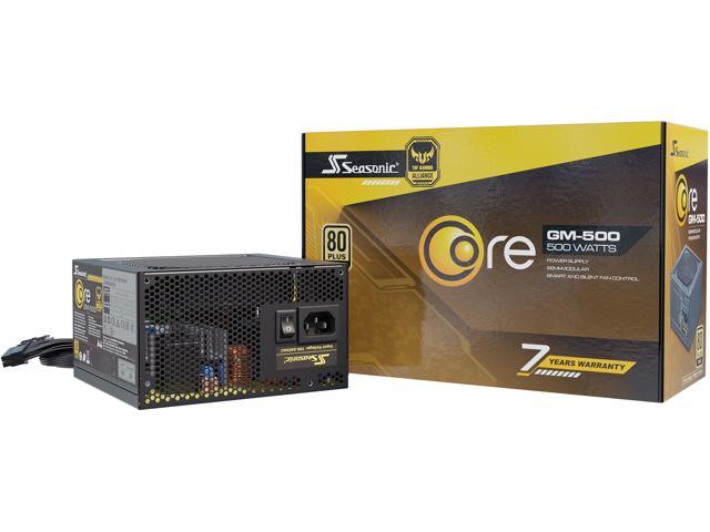 Seasonic CORE GM-500, 500W 80+ Gold, Semi-Modular, Fan Control in Silent and Cooling Mode, Perfect Power Supply for Gaming and Various Application, SSR-500LM
