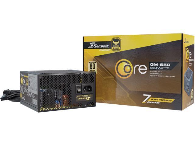 Seasonic CORE GM-650, 650W 80+ Gold, Semi-Modular, Fan Control in Silent and Cooling Mode, Perfect Power Supply for Gaming and Various Application, SSR-650LM