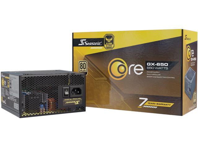 Seasonic CORE GX-650, 650W 80+ Gold Full-Modular, Fan Control in Silent and Cooling Mode, Perfect Power Supply for Gaming and Various Application, SSR-650LX