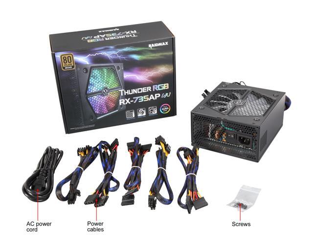 Raidmax Thunder Rgb Rx 735ap R 735w Power Supply Newegg Com