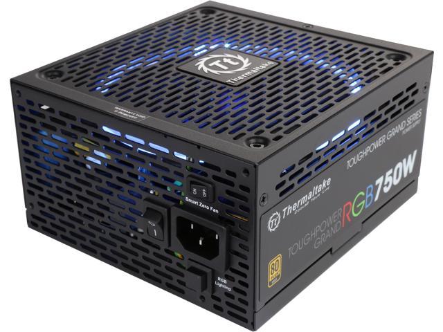 Thermaltake Toughpower Grand RGB 750W Smart Zero Fan SLI/CrossFire Ready Continuous Power ATX12V v2.4 / EPS v2.92 80 PLUS GOLD Certified Full Modular Power Supply PS-TPG-0750FPCGUS-R