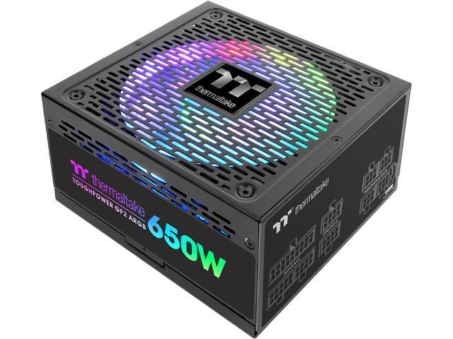 Thermaltake Toughpower GF2 ARGB 650W 80+ Gold 16.8 Million Colors 18 Addressable LEDs 5V Motherboard Sync/Analog Controlled SLI Full Modular Power Supply, PS-TPD-0650F3FAGU-2
