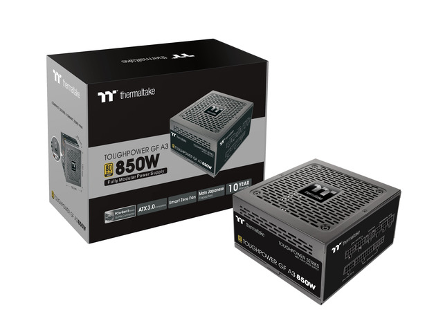 thumbnail image 2 of ⚡ Thermaltake Toughpower GX3 850W Power Supply – 80+ Gold, Fully Compatible, ATX – PS-TPD-0850NNFAGU-3 ⚡ 2 of 6