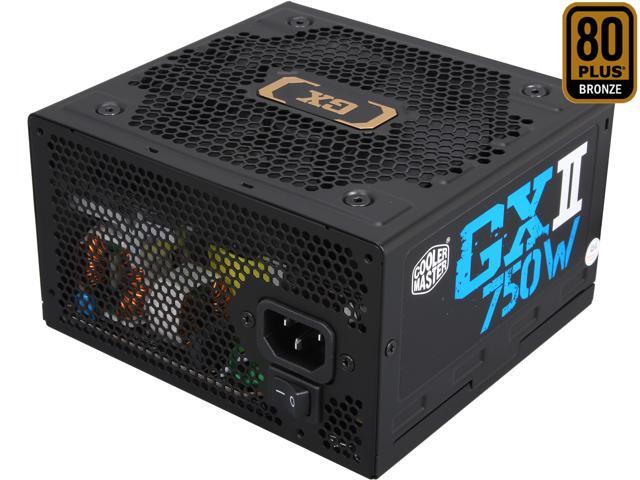 Cooler Master GXII RS750-ACAAB1-US 750 W ATX 12V V2.31 80 PLUS BRONZE Certified Active PFC Power Supply