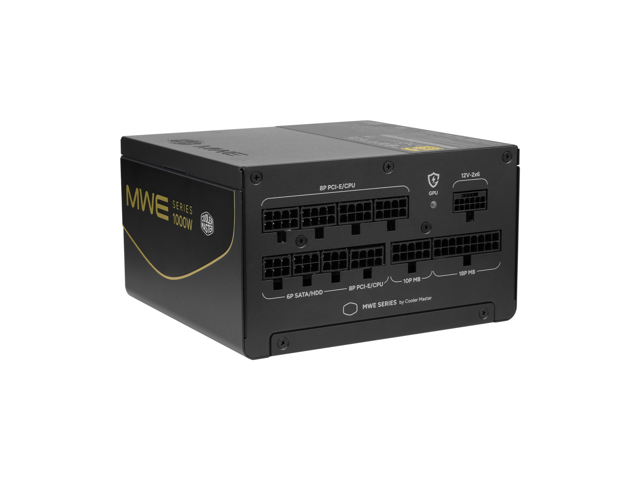 Cooler Master MWE V4 1000W Power Supply, GPU Shield™ Management, Native 12V-2x6 Cable, PCIe 5.1 Ready, Certification Cybenetics Platinum & Noise A-, 80 PLUS Gold, Fully Modular